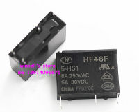 10ชิ้นล็อต,ใหม่เอี่ยม HF46F-5-HS1, HF46F-12-HS1 , HF46F-24-HS1 5V 12V 24V 5A 4Pins Relay ~