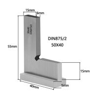 【✆HOT】 EEDA MALL 50x4 0/75x5 0/100X70Mm ชุดวิศวกรมุมขวา90 ° พร้อมที่นั่งพื้นความแม่นยำเหล็กไม้ฉากชุบแข็ง