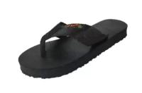 ดาวเทียม Daotiem Plaslon - Thai classic style slipper - Black color old fasion