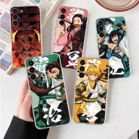 Clear Case For Samsung Galaxy S22 Ultra S20 FE S23 S21 Plus Note 20 10 S10 Lite S9 S8 S10e Soft Phone Cover Demon Slayer Anime Phone Cases