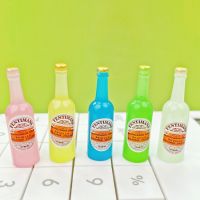 Kawaii luminous drink bottle Resin winebottle Cabochon Craft For DIY simulation bottle kitchen Play dollyhouse toy Accessories