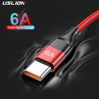 【Taotao Electronics】 USLION 66W 6A สายชาร์จเร็วสุด QC3.0 Fast USB Type C สายชาร์จข้อมูลสำหรับ Huawei Honor Xiaomi Mix3 Samsung S20 Oneplus