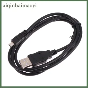 Black USB 2.0 A to 8-Pin Mini B Cable w/ Ferrite - 1.5M / 59 Inches for  Nikon CoolPix P90