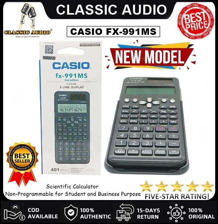 CASIO FX-991MS, Scientific Calculator, Non-Programmable For Students ...