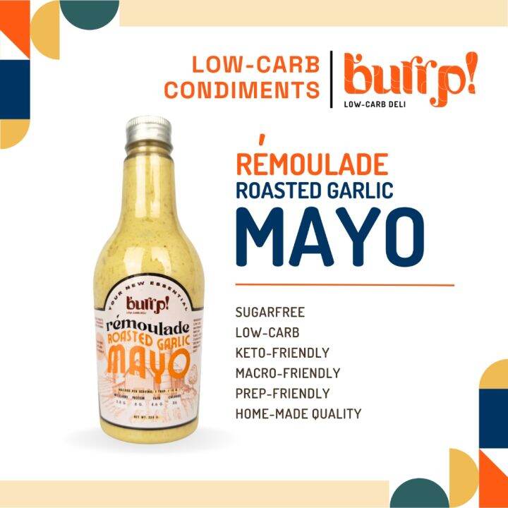 Burrp Condiment Remoulade Roasted Garlic Mayo Sugarfree Low Carb Keto