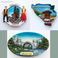 ☒❈ Fridge Magnet Souvenir Bosnia Herzegovina Mostar Sarajevo Landmark Scenic Spot Refrigerator Magnets Sticker Country Travel Decor