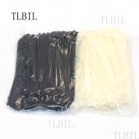 500Pcs 3mm x 200mm Nylon Plastic Zip Trim Wrap Cable Loop Ties Wire Self-Locking Cable Management