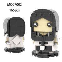 ตัวการ์ตูน MOC7002แบบทำมือ, บล็อกรูปแบบการสร้างอะนิเมะหญิงดาบตุ๊กตาขยับแขนขาได้อิฐประกอบตัวละครของเล่นของขวัญสำหรับเด็ก