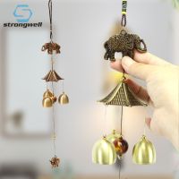 Strongwell Antique Copper Wind Bell Lucky Fengshui Wind Chime Metal Garden Windchime Hanging Ornament Indoor Outdoor Decoration