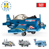 Fighter Jet Mini SU35 F4U Build Block Beginner ทหารสงครามเครื่องบินเครื่องบินรุ่น Pirate Transporter อิฐของเล่นสำหรับเด็ก Boy