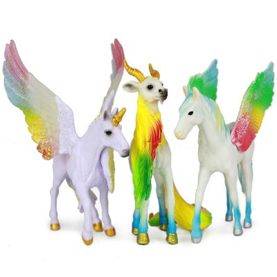Born child solid simulation animal model toy god horse unicorn tianma pegasus model toys gifts