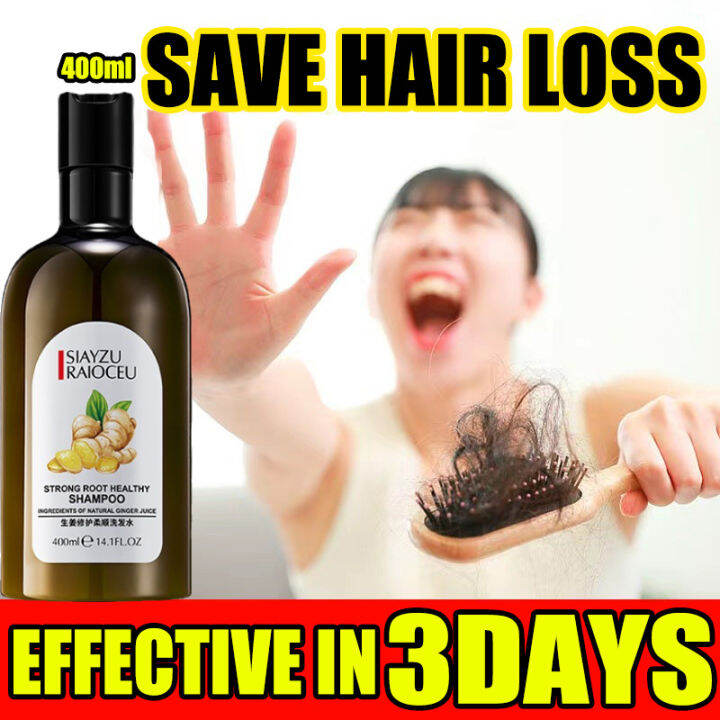 Ginger Juice Hair Growth Shampoo 400ml Anti Hair Fall Healthy Smooth Herbal Essence Recipe 9707