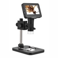 jfjg┅  USB Digital Microscope 1080P Lightness Adjustable with 4.3-inch Large for Insect Observation Students