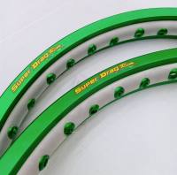 วงล้อ Super Drag Rim 140-17 สีเขียว (เจาะตา)