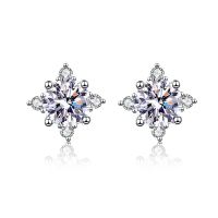 【DT】hot！ HTOTOH New 925 Earrings 0.5 Carat Moissanite Wedding Jewelry