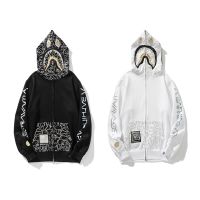 BAPE X SORAYAMA ลายพรางแจ็คเก็ต Golden Shark Hoodies ขนาดใหญ่