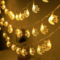 ☸ 3M/1.5M LED Star Moonlight Lighting Strings Mubarak Festival Home Decoration Ramadan Mubarak Gift Fairy Garden Muslim Party