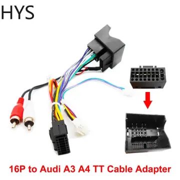 ABS Universal Car Stereo Radio 16 Pin To ISO Cable Adapter Male