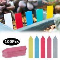 ┅┇❒ 100Pcs Colorful Plant Plug-in Labels / Nursery Plants Classification Tags / Plastic Waterproof Seedling Mark Card