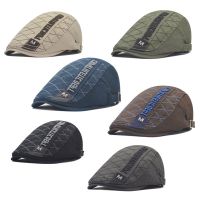 หมวกผู้ชายลําลองหมวก Retro Berets สําหรับผู้หญิงผ้าฝ้าย Visors เย็บปักถักร้อย Herringbone Flat Caps ศิลปิน Peaked Newsboy Cap