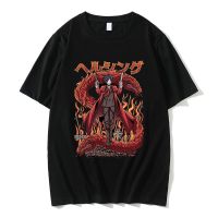 Anime Hellsing Ultimate Alucard T-shirt Male Gothic Vampire Horror T Shirts Men Fashion Oversized Tshirt Mens Streetwear