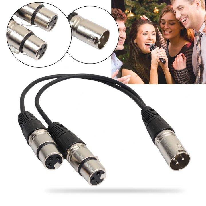 xlr-3-pin-male-to-2-xlr-female-connector-microphone-extension-cable-cord-s