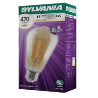 SYLVANIA หลอดไฟวินเทจ Filament ฟิลาเมนต์ ทรงเอดิสัน รุ่น ToLEDo FIRA  GOLD ST64 4W E27แสงวอร์มไวท์ (แก้วสีทอง)