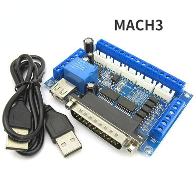 บอร์ดเชื่อมต่อ MACH3เครื่องแกะสลักไดรเวอร์มอเตอร์5เเกนสเต็ปเปอร์พร้อมบอร์ดอินเตอร์เฟซซีเอ็นซีแยก Optocoupler