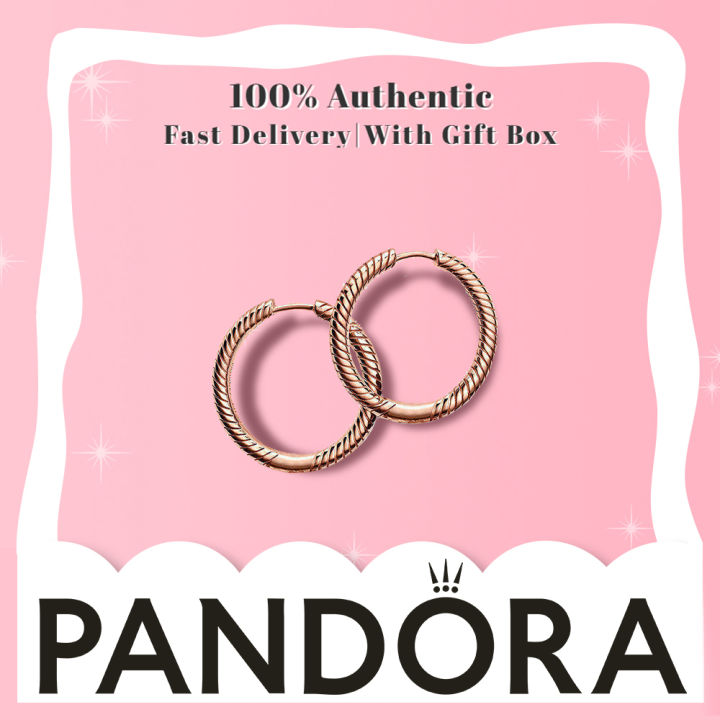 Top more than 79 pandora rose gold hoop earrings latest  3tdesigneduvn