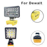 สำหรับ Dewalt 18V Li-Ion แบตเตอรี่ไฟ LED ทำงาน4นิ้วไฟฉายกลางแจ้งแบบพกพาโคมไฟตั้งแคมป์โคมไฟน้ำท่วมฉุกเฉินพร้อม USB