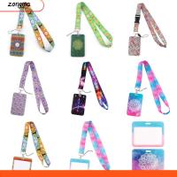 ZONGMA ที่ใส่กุญแจ ที่ใส่พวงกุญแจ เคสบัตรประชาชน โยคะ ผู้ถือป้าย ID สายรัดโทรศัพท์มือถือ ที่ใส่บัตร สายคล้องดอกไม้ Datura