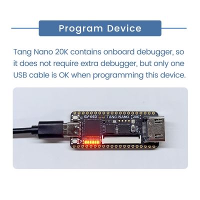 Nano20K FPGA Board พร้อมความเข้ากันได้ของ Breadboard และการดาวน์โหลด JTAG ความเร็วสูงสำหรับ RISCV Drop Shipping