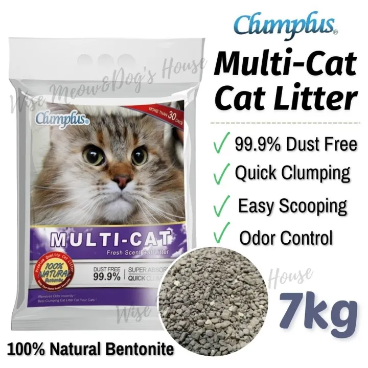 cat litter [READY STOCK] Clumplus MultiCat Fresh Scent Lavender Cat