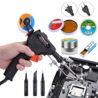 60W 110V220V Handheld Electric Soldering Iron Kit EUUS Automatic Send Tin With Solder Wire Tips Welding Tools Set