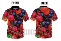 (in stock) Summer Refreshing Fruits Pleasure Apple Pineapple Blueberry and Other High Quality Quick Drying Summer Refreshing Zipper Polo Multi Style 15