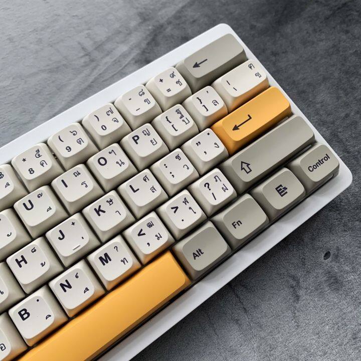 keycap-ปุ่มกดคีย์บอร์ดภาษาไทย-9009-xda-pbt-ย้อมสี-dye-sub-133-คีย์-keycaps-with-thai-language-สําหรับคีย์บอร์ด-4-สเปซบาร์