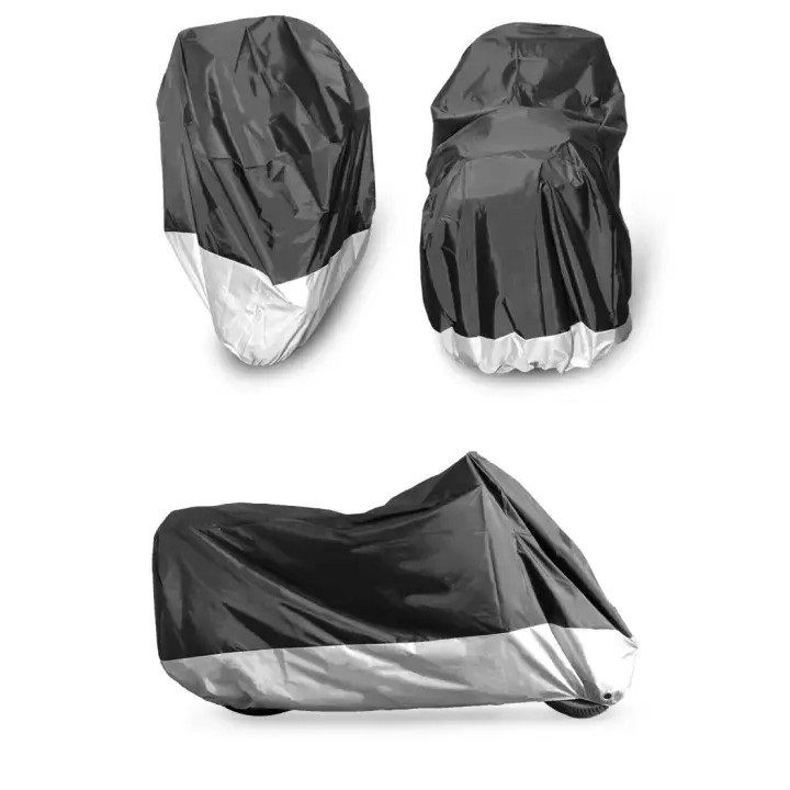 ผ้าคลุมมอเตอร์ไซค์-honda-pcx-สีเทาดำ-เนื้อผ้าอย่างดี-ผ้าคลุมรถมอตอร์ไซค์-motorcycle-cover-gray-black-color