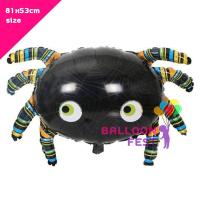 Balloon Fest ลูกโป่งแมงมุม ขนาด 81x53ซม สีดำ ลูกโป่งฮาโลวีน Halloween