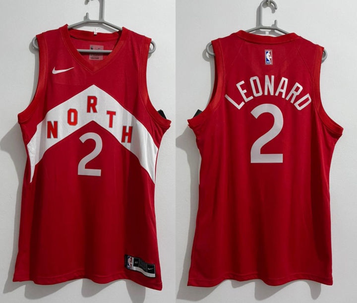 Original NBA Heat Pressed Men's Red Toronto Raptors # 2 Kawhi Leonard Jersey