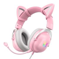 Onikuma X11 Cat Ears Gaming Headphone Limited Edition หูฟังเกมมิ่ง รูปทรงหูแมว - (สีดำ)