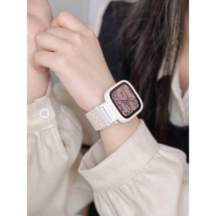 เหมาะสำหรับสายนาฬิกา-redmi-watch-3-active-สายรัด-redmi-watch-3-2-lite-สายนาฬิกา-mi-watch-lite-หัวเข็มขัดทอสายไนลอน-กรอบโลหะ