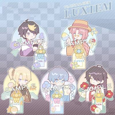 ใหม่ LUXIEM พวงกุญแจ จี้การ์ตูนอนิเมะ NIJISANJI Vtuber Vox Mysta Luca Ike Shu ANYCOLOR