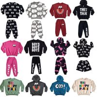 (KTL)In Stock Kids Boys Clothes Sets New 2023 LMH Autumn Winter Children Girls Sweatshirt And Pants Suits Matching Toddler Outfits