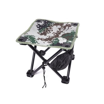 ◎☈☜ Outdoor camouflage folding stool square barbecue portable outdoor equipment horse train stool