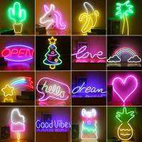 Wall Neon Light Room Living Room Bar Party Neon Sign Powered By USB Neon Lamp Colorful Neon Night Light Birthday Holiday Gift