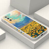 เคสดอกทานตะวันสีรุ้ง Samsung Galaxy Note 20 Ultra 10 Plus 9 ซิลิโคนเหลวรูปแบบด้านข้าง