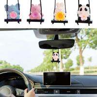 Animal Car Pendant Swinging Cartoon Animal Decor Car Rear View Mirror Hang Pendant Car Mirror Hang Accessories Pendant for Car Rear View Mirror biological