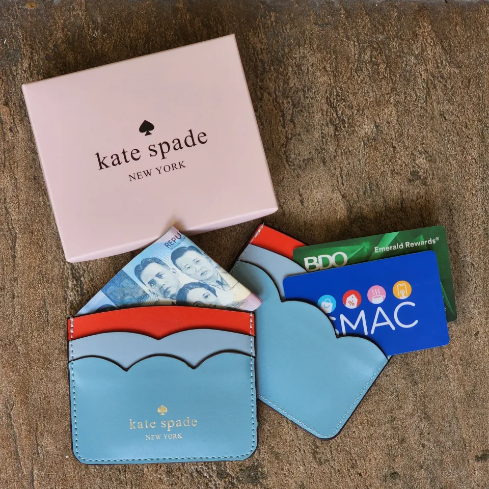 Kate+Spade+Gemma+Small+Slim+Card+Holder+Cloud+Mist+WLR00554 for sale online