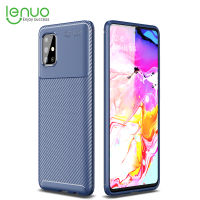 【Limited edition】 【Eco-friendly】 Lenuo สำหรับ Galaxy A51 Case - TPU คาร์บอนไฟเบอร์กันกระแทกป้องกันรอยขีดข่วนเคลือบโทรศัพท์มือถือปกหลังกรณีโทรศัพท์