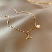 [COD] Ins fishtail pearl bracelet female Korean version of the net red design simple zircon niche cold